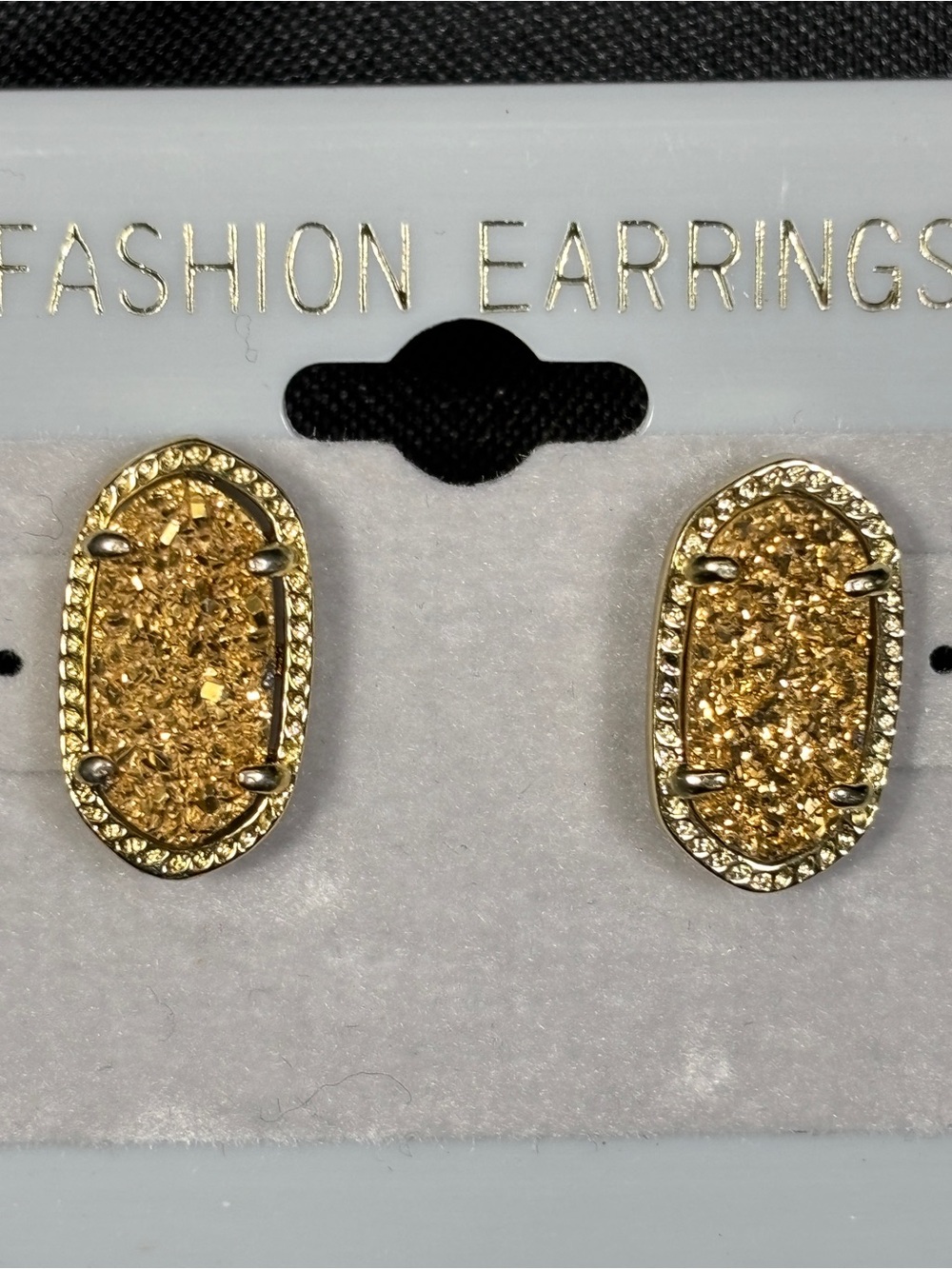 Kendra Scott Ellie Stud Earrings Gold Drusy Pierced